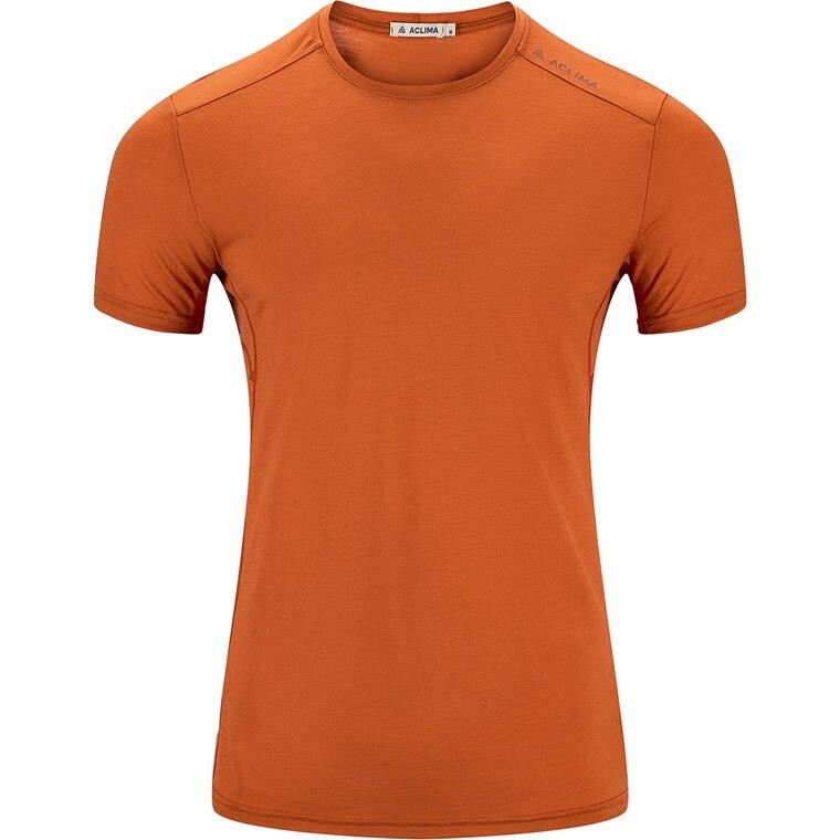Aclima Mens LightWool 140 Trail Tee (Orange (APRICOT ORANGE) X-small)