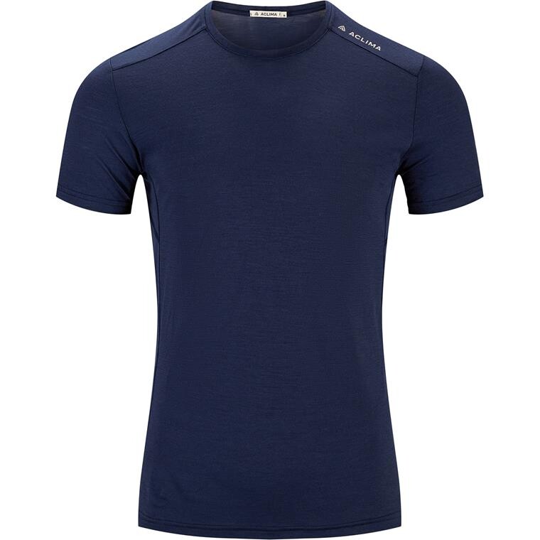 Aclima Mens LightWool 140 Trail Tee (Blå (NAVY BLAZER) X-small)