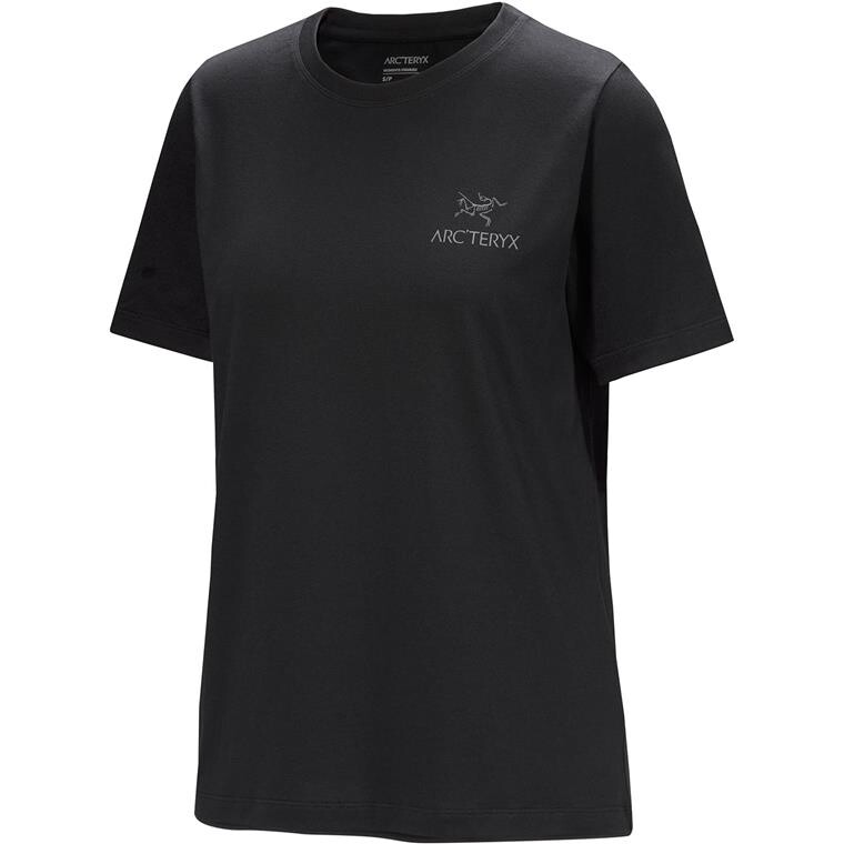 Arcteryx Womens Kragg SL Cotton Emblem Crew S/S (Sort (BLACK) Small)