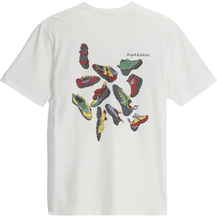 Royal Robbins Mens Rr Graphic Tee (Hvid (WHITE SHOE PT) Small)