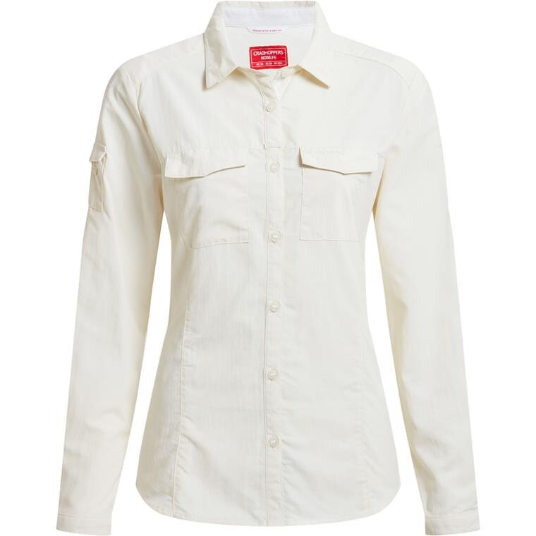 Craghoppers Womens Nosilife Adventure L/S Shirt III (Hvid (SEASALT) 36)