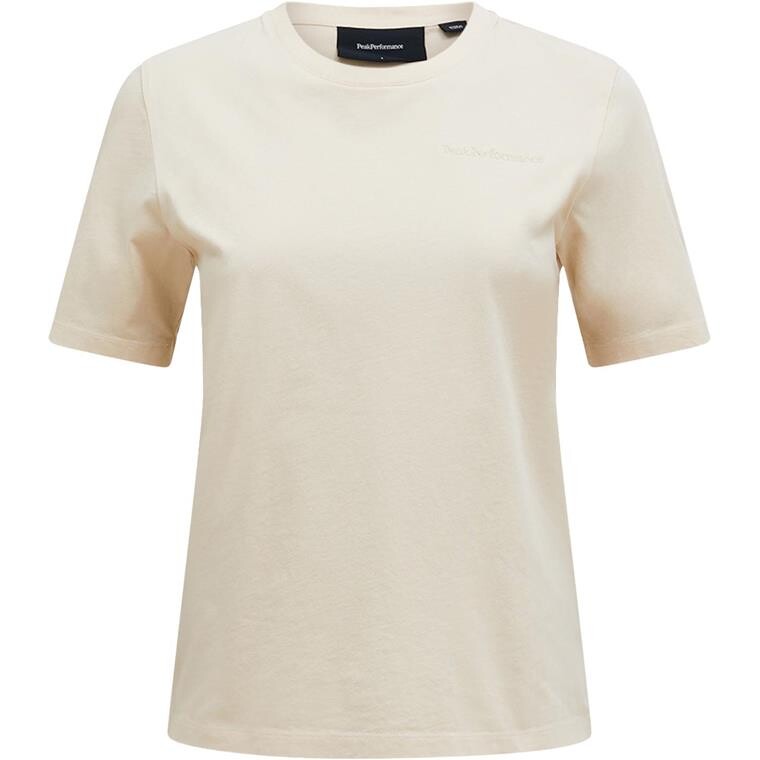 Peak Performance Womens Original Small Logo Tee (Beige (SAND FOG) Small)