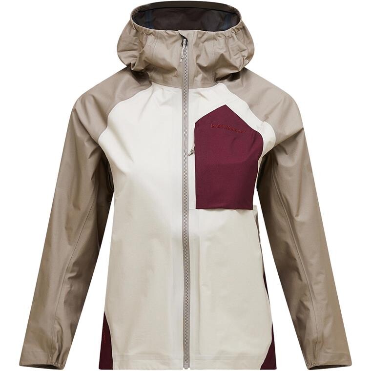 Peak Performance Womens Trail 3L Hipe Jacket (Beige (SAND FOG/AVID BEIGE) Large)