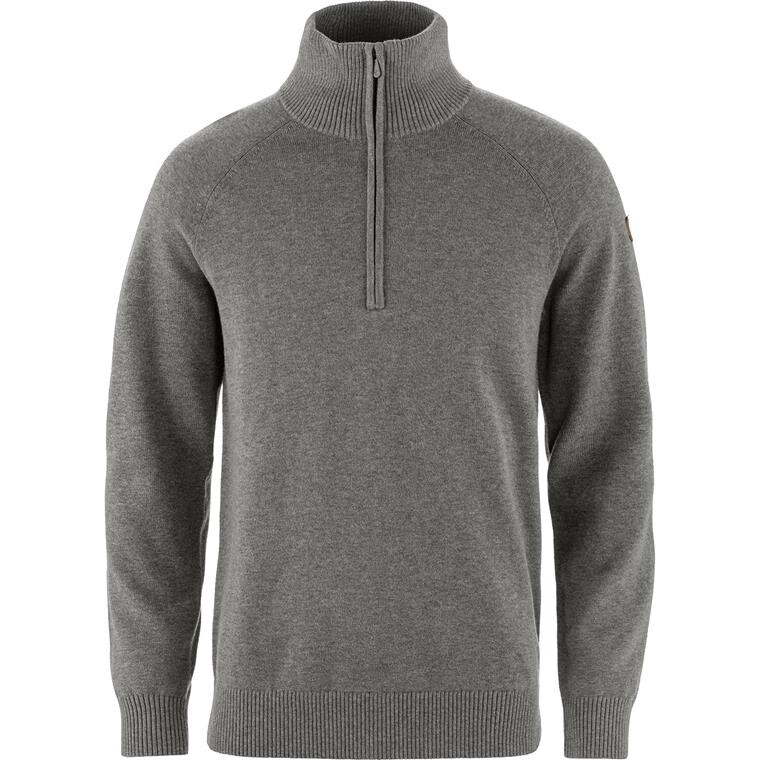 Fjällräven Mens Övik Lite Half Zip (Grå (GREY-MELANGE/020-999) X-small)