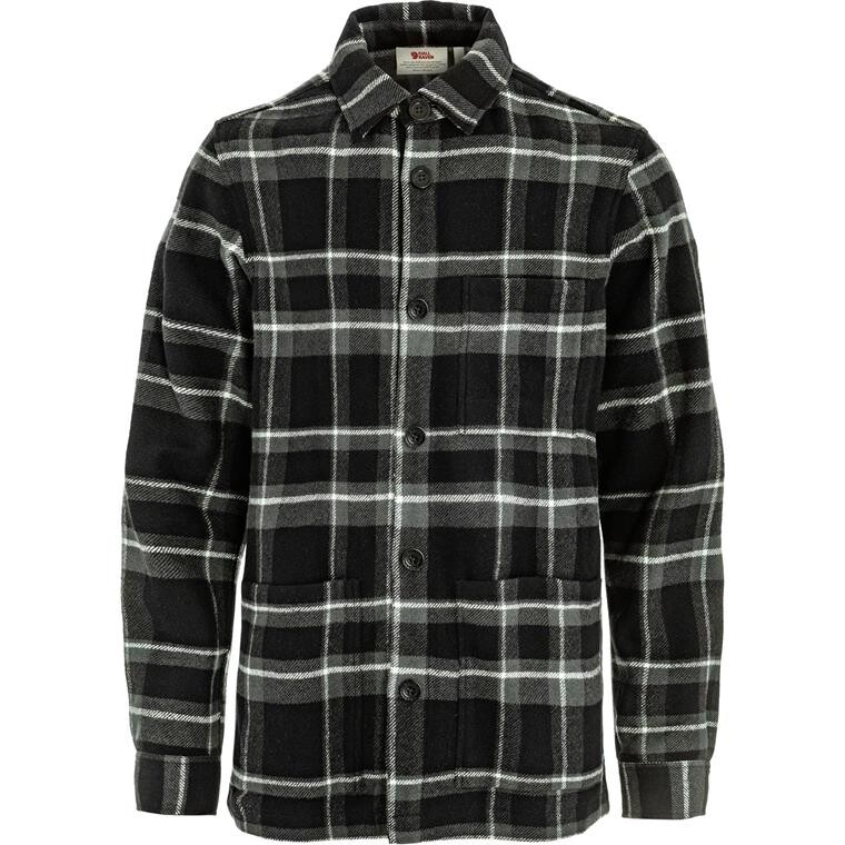 Fjällräven Mens Övik Wool Shirt (Sort (BLACK-DARK GREY/550-030) X-small)