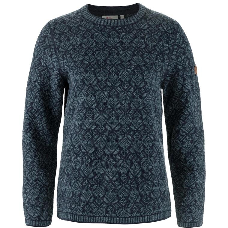 Fjällräven Womens Snow Round Neck Sweater (Blå (DARK NAVY/555) XX-small)