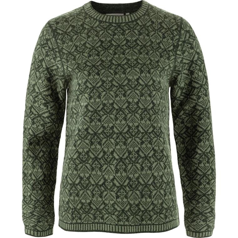 Fjällräven Womens Snow Round Neck Sweater (Grøn (DEEP FOREST/662) Small)