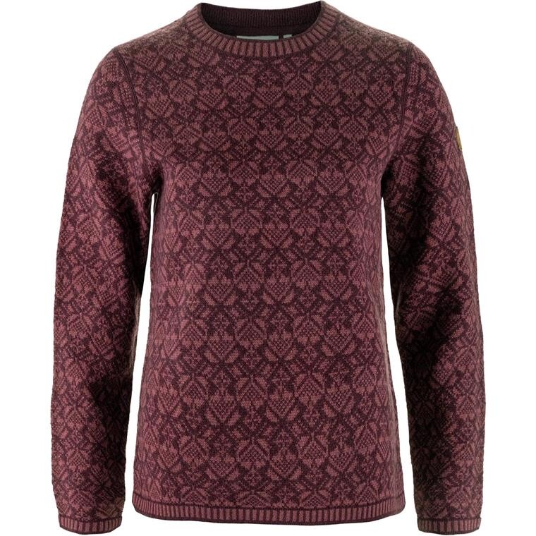 Fjällräven Womens Snow Round Neck Sweater (Rød (PORT/357) XX-small)