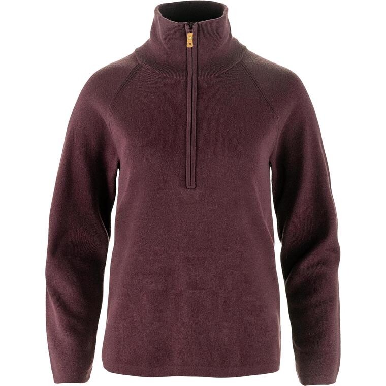 Fjällräven Womens Övik Lite Half Zip (Rød (PORT/357) XX-small)