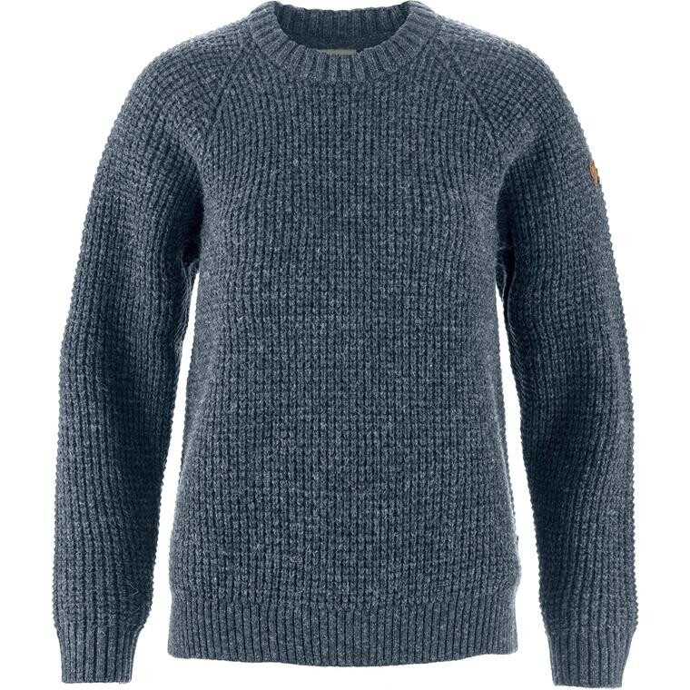 Fjällräven Womens Övik Waffle Knit (Blå (NAVY/560) X-small)