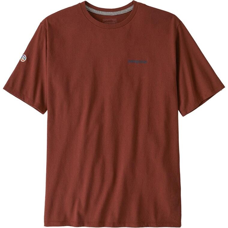 Patagonia Mens Fitz Roy Icon Responsibili-Tee (Rød (DRIED VANILLA) Small)