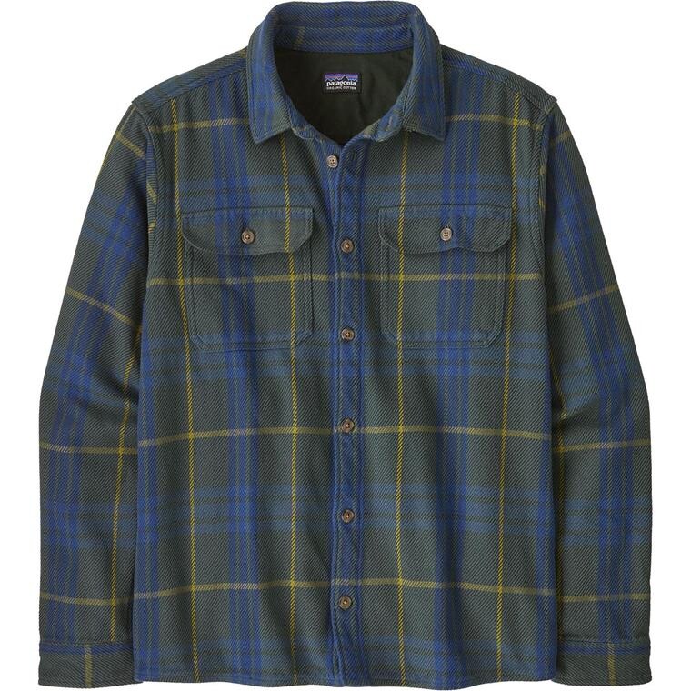 Patagonia Mens Fjord Loft Shirt (Grøn (NETTED: OLD GROWTH GREEN) Medium)