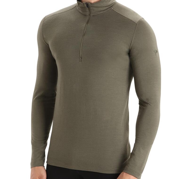 Icebreaker Mens Merino 200 Oasis L/S Half Zip (Grøn (LODEN) Medium)