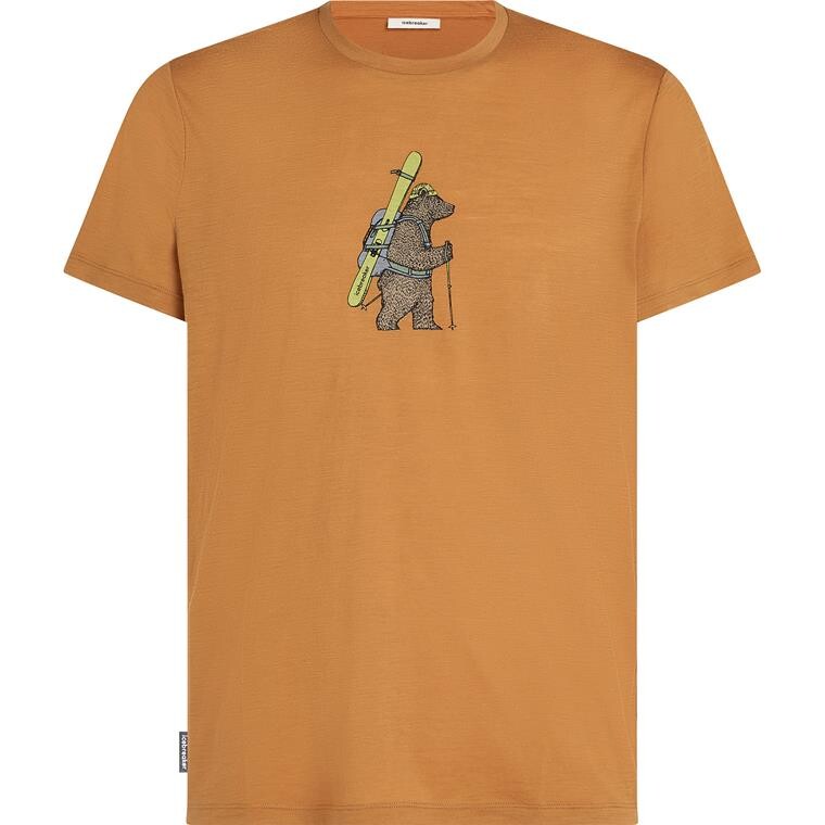 Icebreaker Mens Merino 150 Tech Lite S/S Tee Bear Tour (Brun (TRAIL) Medium)