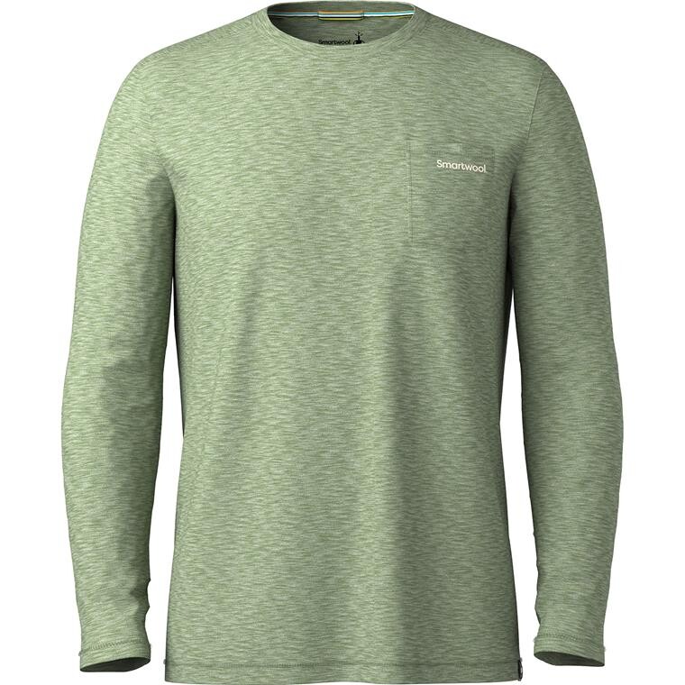 Smartwool Mens Merino Hemp Blend Gear Up L/S (Grøn (FERN GREEN HEATHER) Medium)