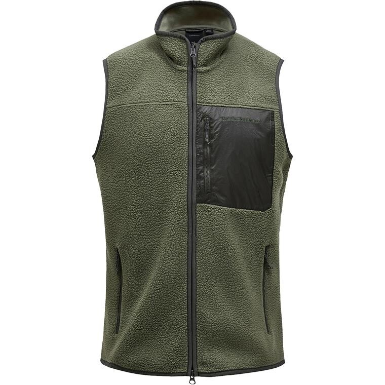 Peak Performance Mens Pile Vest (Grøn (PINE NEEDLE) Medium)