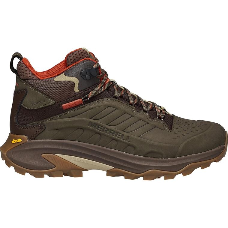 Merrell Mens Moab Speed 2 Leather Mid WP (Grøn (OLIVE) 44,5)