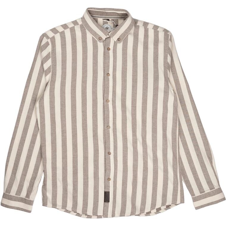 Lakor Mens Boatswain Shirt (Beige (RAIN DRUM) Medium)