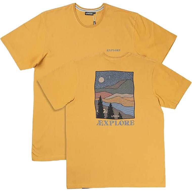 Lakor Mens Out There T-shirt (Gul (WOOD THRUSH) Large)