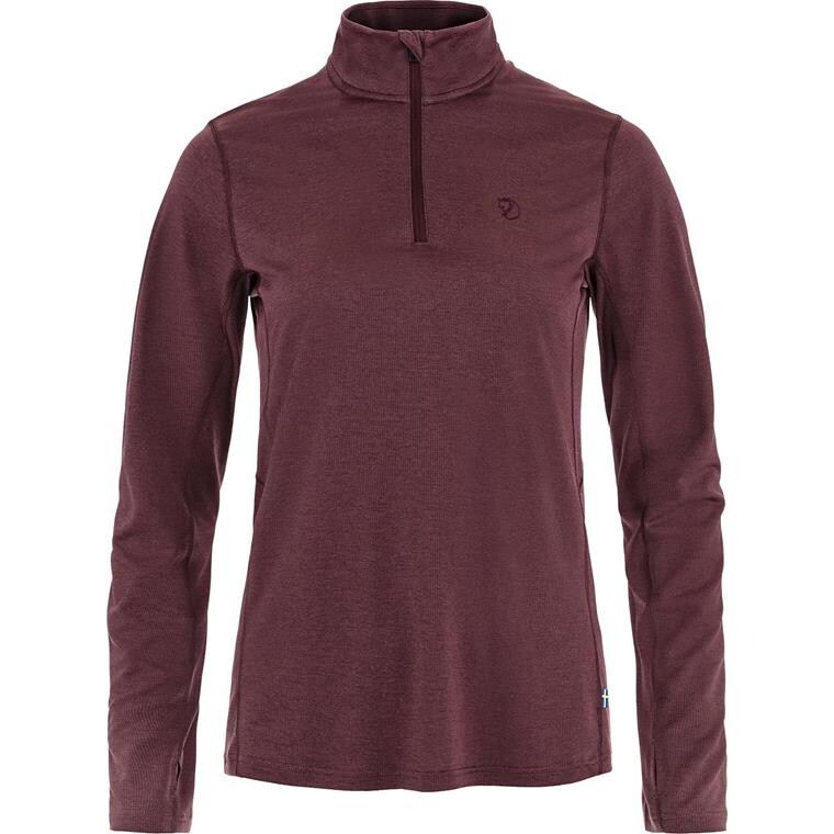 Fjällräven Womens Abisko Day Hike Half Zip (Rød (PORT/357) XX-small)