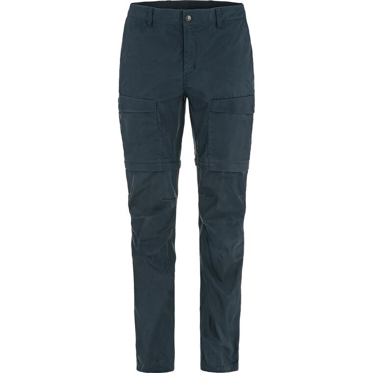 Fjällräven Womens Abisko Hybrid Trail Trousers Zip-off (Blå (NAVY/560) W32 kort)