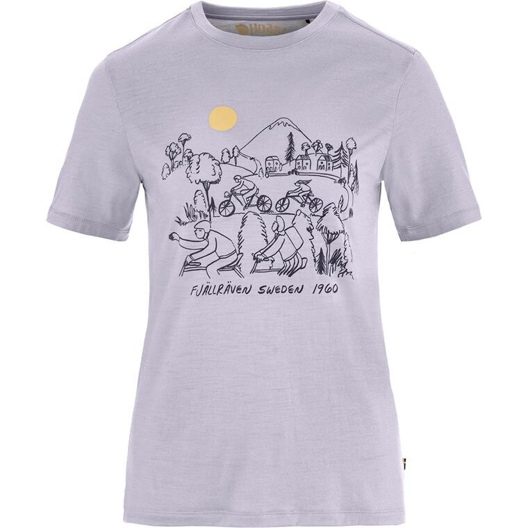 Fjällräven Womens Hoja Lugnt Wool T-shirt (Lilla (LAVENDER MIST/452) X-small)