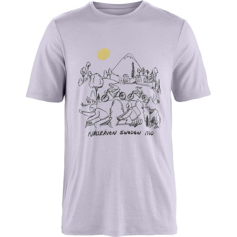 Fjällräven Mens Hoja Lugnt Wool T-shirt (Lilla (LAVENDER MIST/452) Small)
