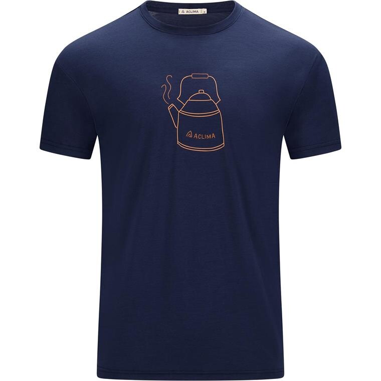 Aclima Mens LightWool 140 Tee Kettle (Blå (NAVY BLAZER) X-small)
