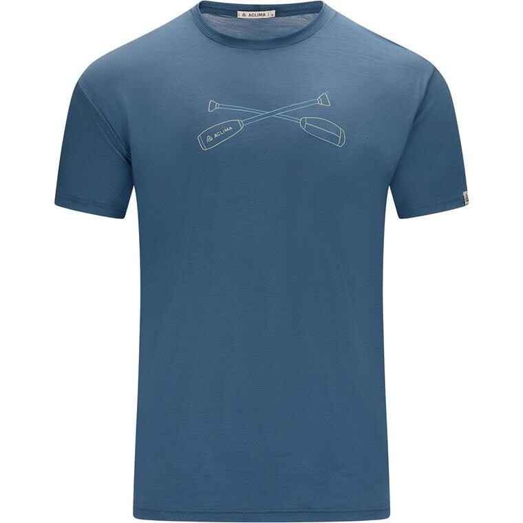 Aclima Mens LightWool 140 Tee Oars (Blå (BLUE FUSION) X-small)