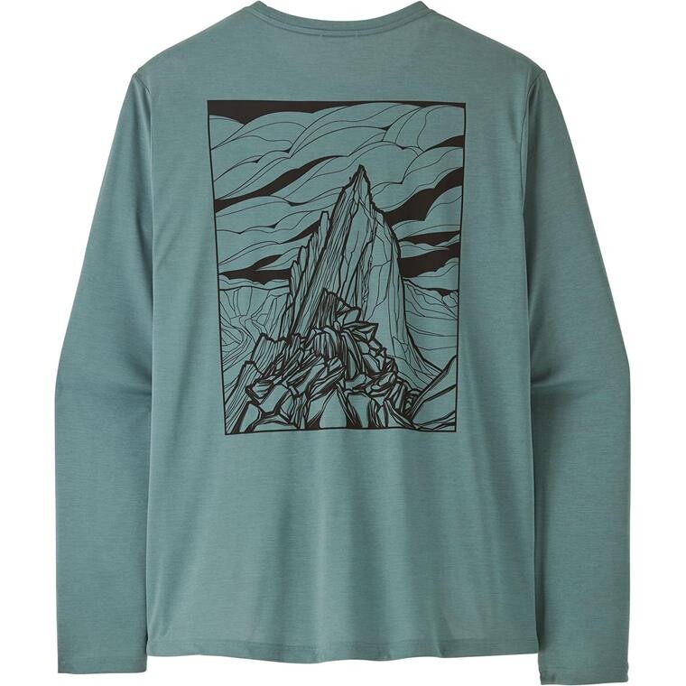 Patagonia Mens L/S Cap Cool Daily Shirt - Cloud Crag (Blå (BLUE SAGE/LIGHT BLUE SAGE X-DY) Medium)