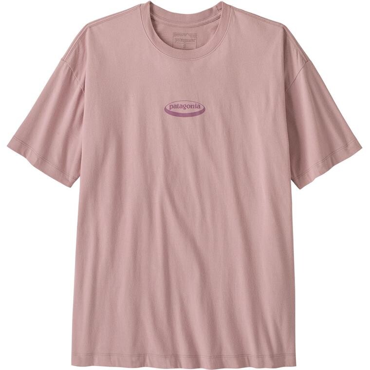 Patagonia Womens 95 Oval Logo Oversized T-shirt (Beige (UNDYED NATURAL) Small)