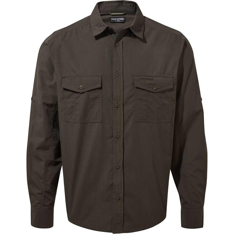 Craghoppers Mens Kiwi Long Sleeved Shirt (Grøn (WOODLAND GREEN) Small)