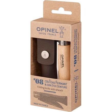 Opinel N°8 Rustfrit Stål Foldekniv med Skede