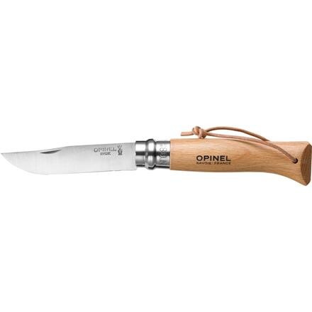 Opinel N°8 Rustfrit Stål Foldekniv - Bøgetræ