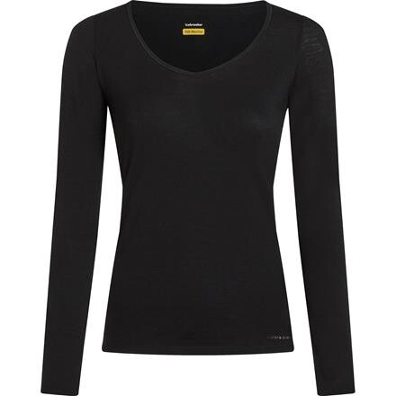 Icebreaker 150 Siren L/S Sweetheart Dame - Sort