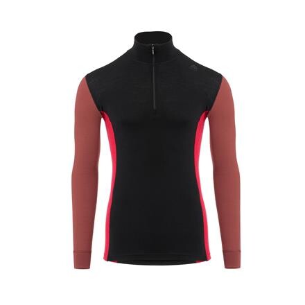 Aclima WarmWool Mock Neck Shirt Herre - Sort