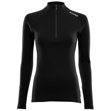 Aclima WarmWool Mock Neck Shirt Dame - Sort