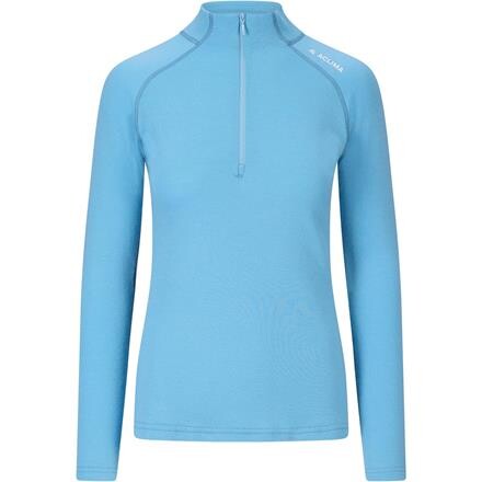 Aclima WarmWool Mock Neck Shirt Dame - Blå