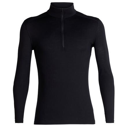 Icebreaker Mens 200 Oasis L/S Half Zip  (Sort (BLACK) Small)