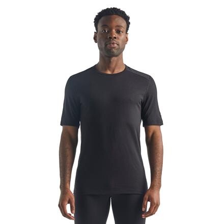 Icebreaker Mens Merino 200 Oasis S/S Crewe (Sort (BLACK) Small)