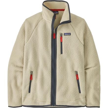 Patagonia Mens Retro Pile Jacket (Beige (PELICAN W/SMOLDER BLUE) Small)