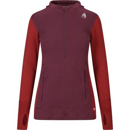 Aclima WarmWool Hood Sweater Dame - Rød