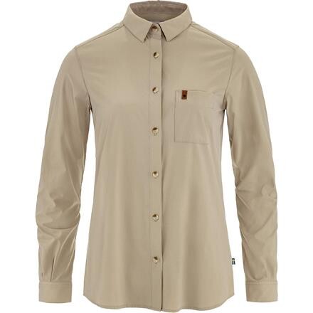 Fjällräven Övik Lite Shirt Dame Langærmet - Hvid