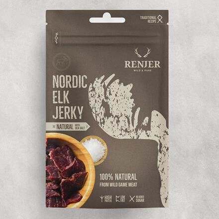 Renjer Elg Jerky Havsalt - Proteinsnack