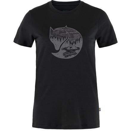 Fjällräven Abisko Wool Fox T-shirt Dame - Sort