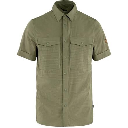 Fjällräven Mens Abisko Trekking Shirt S/S  (Beige (LIGHT OLIVE/622) Small)