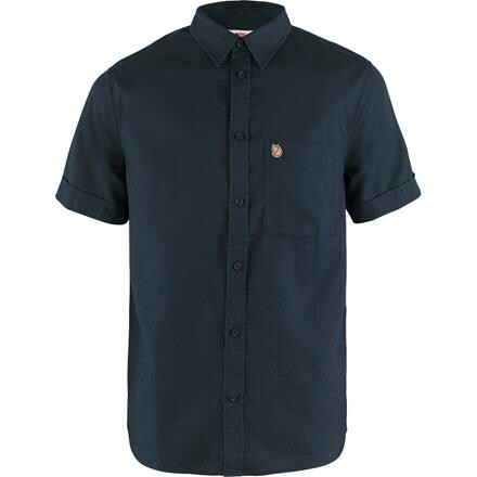 Fjällräven Övik Travel Shirt S/S Herre - Blå