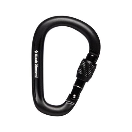 Black Diamond PearLock Screwgate Karabin - Sort