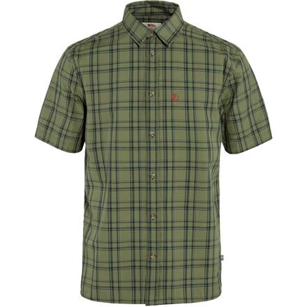 Fjällräven Mens Övik Lite Shirt S/S (Grøn (GREEN-DARK NAVY/620-555) Small)
