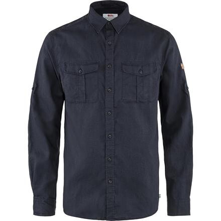 Fjällräven Mens Övik Travel Shirt L/S (Blå (DARK NAVY/555) X-small)